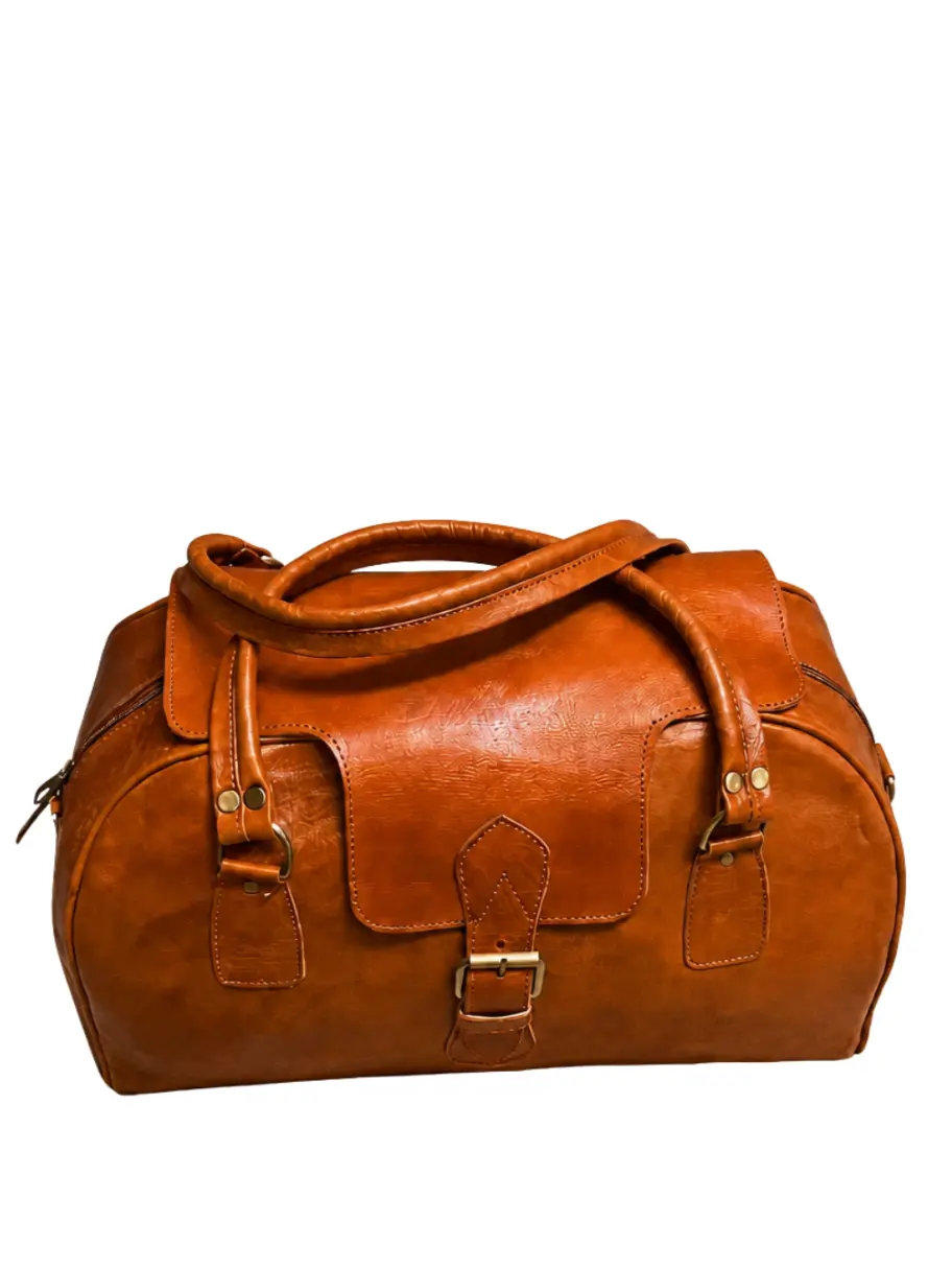 The Voyager Flap-Top Leather Holdall