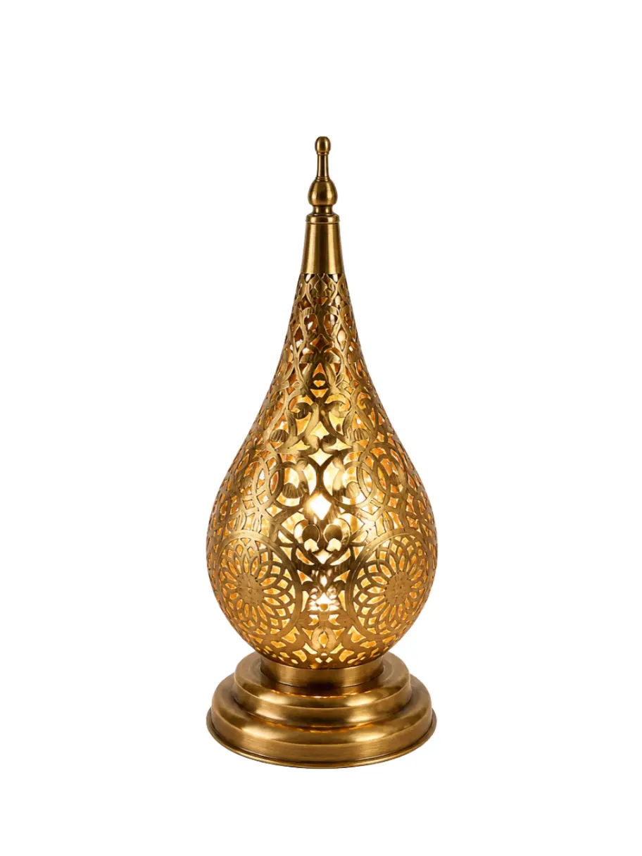 The Mirage Teardrop Silver Table Lamp