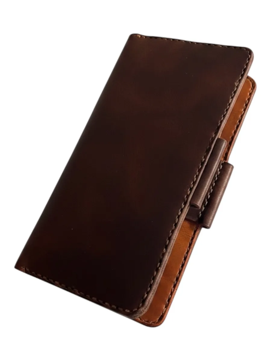 Two-Tone Long Leather Wallet